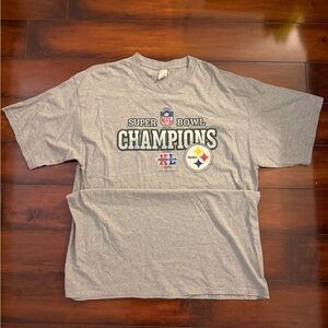 Vintgage Pittsburgh Steelers Super Bowl Champions Gray Tee